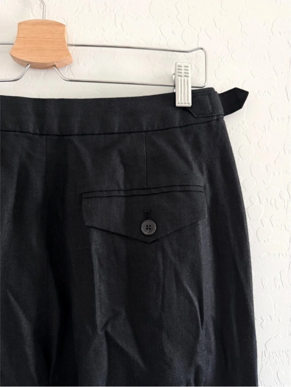 Banana Republic Heritage Expedition Cargo 100% Linen Pant in Black Size 4 Petite